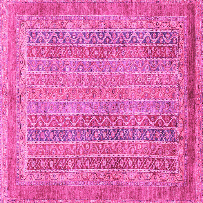 Square Machine Washable Abstract Pink Modern Rug, wshabs2877pnk