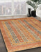 Machine Washable Abstract Red Rug in a Family Room, wshabs2877