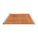 Sideview of Machine Washable Abstract Orange Modern Area Rugs, wshabs2877org