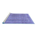 Sideview of Machine Washable Abstract Blue Modern Rug, wshabs2877blu