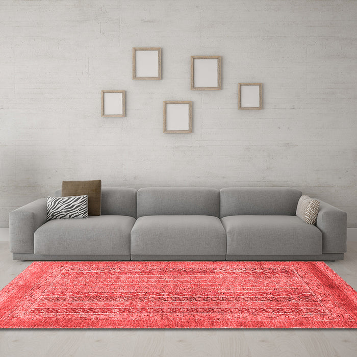 Modern Red Washable Rugs
