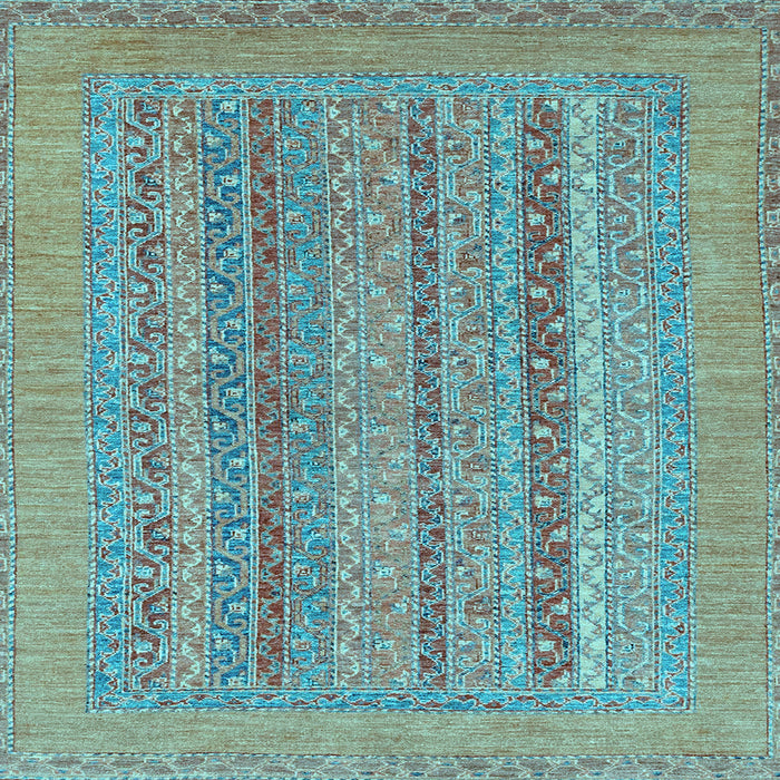 Square Abstract Light Blue Modern Rug, abs2878lblu