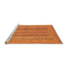 Sideview of Machine Washable Abstract Orange Modern Area Rugs, wshabs2878org