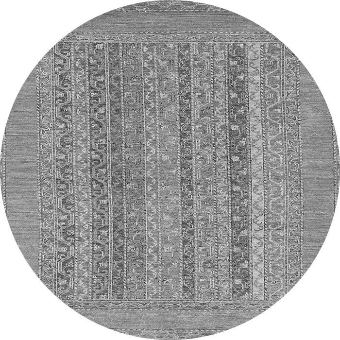 Round Abstract Gray Modern Rug, abs2878gry