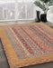 Abstract Chestnut Red Modern Rug in Family Room, abs2878