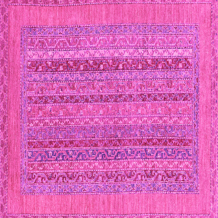 Square Machine Washable Abstract Pink Modern Rug, wshabs2878pnk