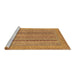 Sideview of Machine Washable Abstract Brown Modern Rug, wshabs2878brn