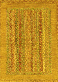 Abstract Yellow Modern Rug, abs2878yw