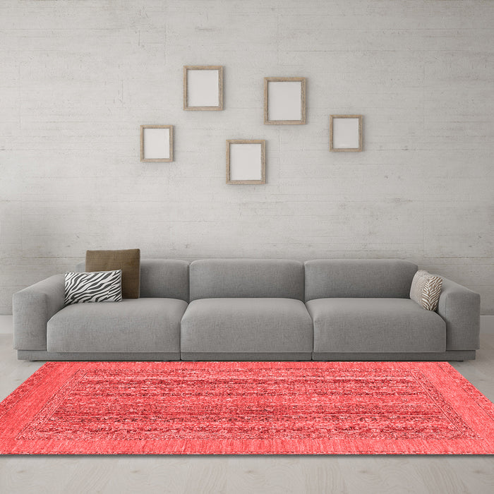 Modern Red Washable Rugs