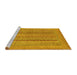 Sideview of Machine Washable Abstract Yellow Modern Rug, wshabs2878yw