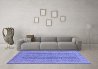 Machine Washable Abstract Blue Modern Rug, wshabs2878blu