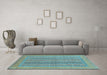 Machine Washable Abstract Light Blue Modern Rug in a Living Room, wshabs2878lblu