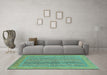 Machine Washable Abstract Turquoise Modern Area Rugs in a Living Room,, wshabs2878turq