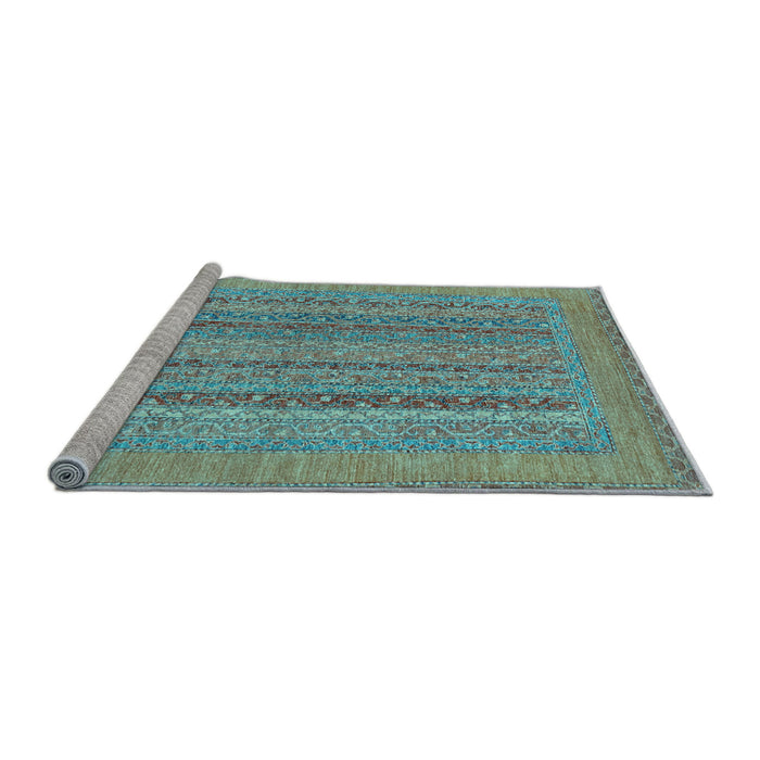 Sideview of Machine Washable Abstract Light Blue Modern Rug, wshabs2878lblu