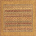 Square Abstract Brown Modern Rug, abs2878brn