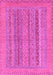 Machine Washable Abstract Pink Modern Rug, wshabs2878pnk