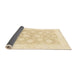 Sideview of Abstract Khaki Gold Oriental Rug, abs2879