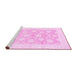 Sideview of Machine Washable Oriental Pink Traditional Rug, wshabs2879pnk