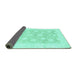 Sideview of Oriental Turquoise Traditional Rug, abs2879turq