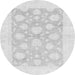 Round Oriental Gray Traditional Rug, abs2879gry