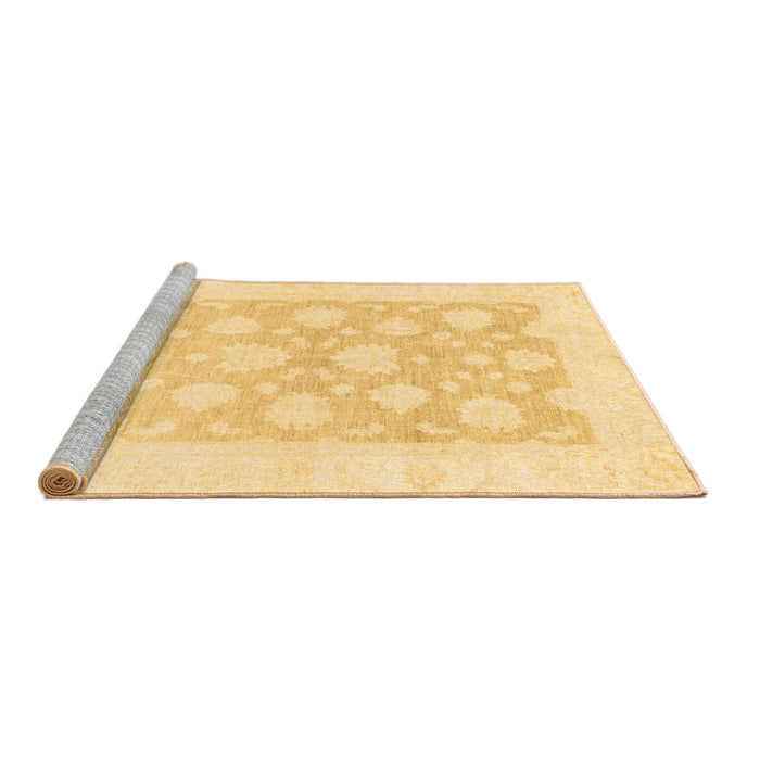 Sideview of Machine Washable Oriental Brown Traditional Rug, wshabs2879brn