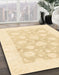 Abstract Khaki Gold Oriental Rug in Family Room, abs2879