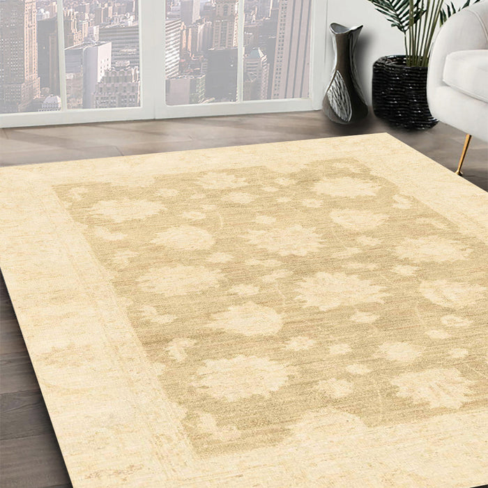 Machine Washable Abstract Khaki Gold Rug in a Family Room, wshabs2879