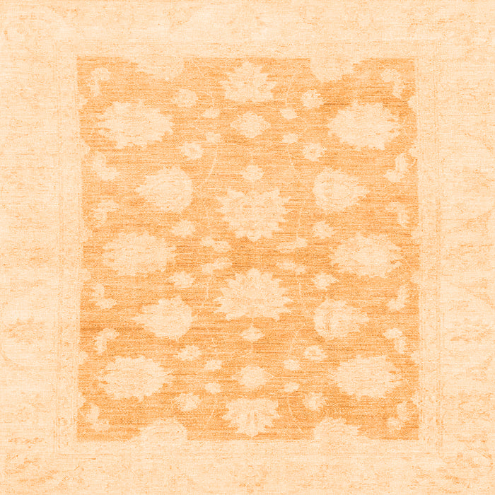 Square Oriental Orange Traditional Rug, abs2879org