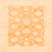 Square Oriental Orange Traditional Rug, abs2879org