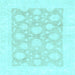 Square Oriental Light Blue Traditional Rug, abs2879lblu