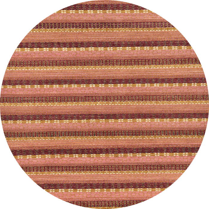 Round Abstract Red Oriental Rug, abs287