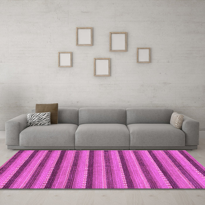 Machine Washable Oriental Purple Modern Area Rugs in a Living Room, wshabs287pur