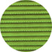 Round Oriental Green Modern Rug, abs287grn