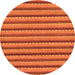 Round Oriental Orange Modern Rug, abs287org