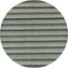 Round Oriental Light Blue Modern Rug, abs287lblu