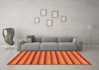 Machine Washable Oriental Orange Modern Rug, wshabs287org