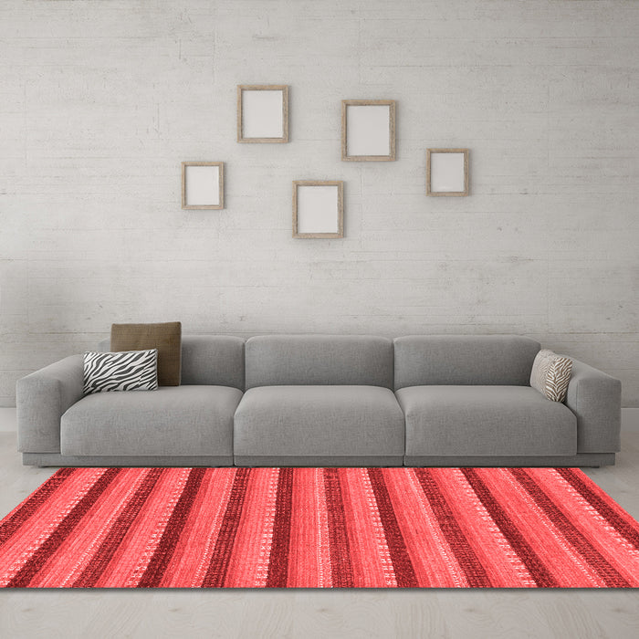 Modern Red Washable Rugs