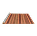 Sideview of Machine Washable Abstract Orange Rug, wshabs288
