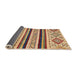 Sideview of Abstract Brown Red Modern Rug, abs2880