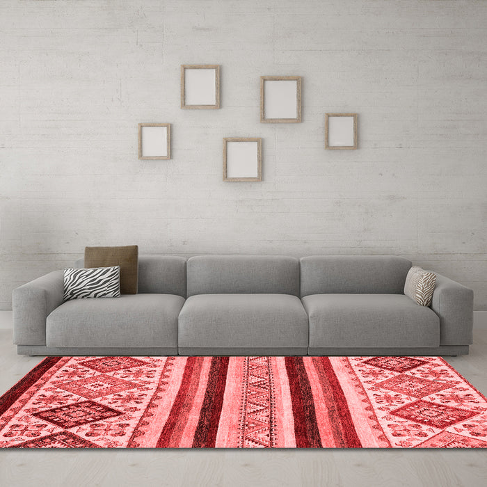Modern Red Washable Rugs