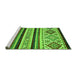 Sideview of Machine Washable Abstract Green Modern Area Rugs, wshabs2880grn