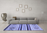 Machine Washable Abstract Blue Modern Rug, wshabs2880blu