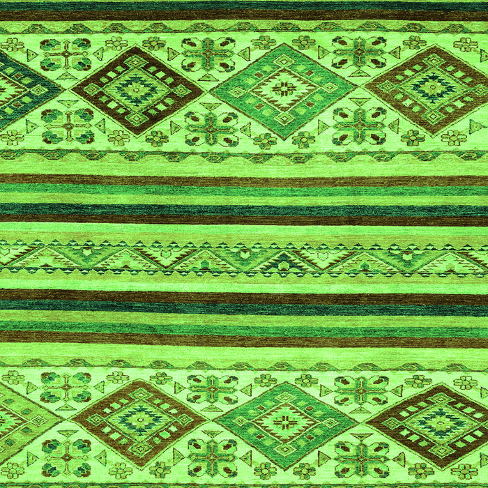 Square Machine Washable Abstract Green Modern Area Rugs, wshabs2880grn