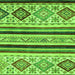 Square Machine Washable Abstract Green Modern Area Rugs, wshabs2880grn