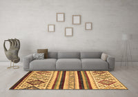 Machine Washable Abstract Brown Modern Rug, wshabs2880brn