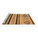 Sideview of Machine Washable Abstract Brown Modern Rug, wshabs2880brn