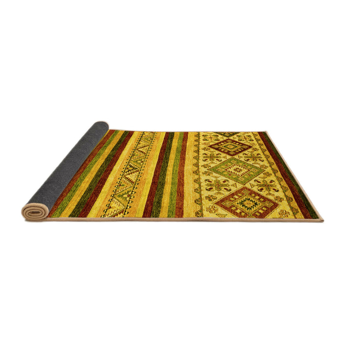 Sideview of Abstract Yellow Modern Rug, abs2880yw