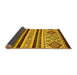 Sideview of Abstract Yellow Modern Rug, abs2880yw