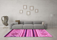 Machine Washable Abstract Pink Modern Rug, wshabs2880pnk