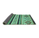 Sideview of Abstract Turquoise Modern Rug, abs2880turq